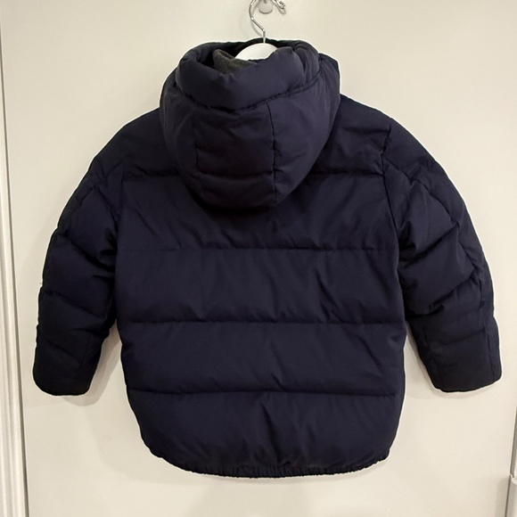 Gap Kids Down Puffer Cold Weather Navy Coat Insulated Fleece Hood Warm Kid S 6-7 - Picture 7 of 15